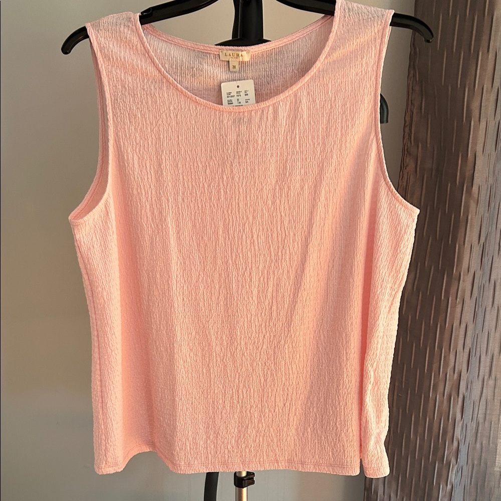 Elegant Light Pink Sleeveless Top